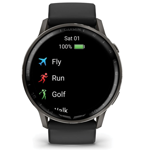 Image 6 of Garmin D2 Air X15 Aviator Smartwatch – Slate with Black Silicone Band