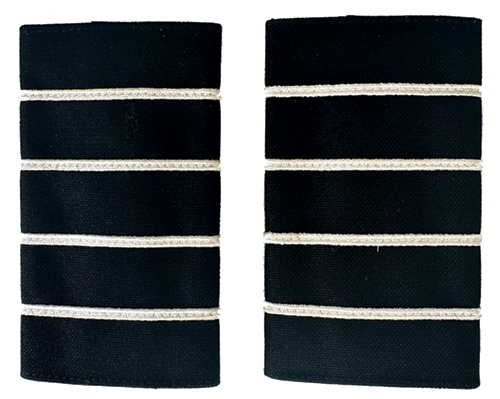 Image 0 of Epaulettes 4 thin bar silver perfect for Ground School Instructors