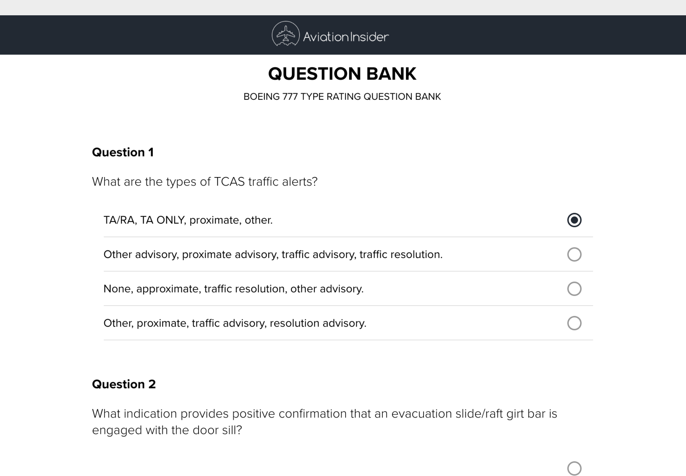 Airbus A330 Type Rating Question BankImage Id:152044