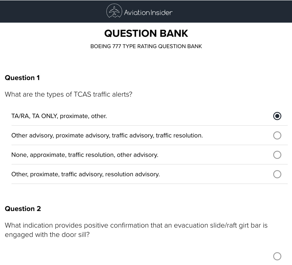 Image 3 of B747 Type Rating Question Bank