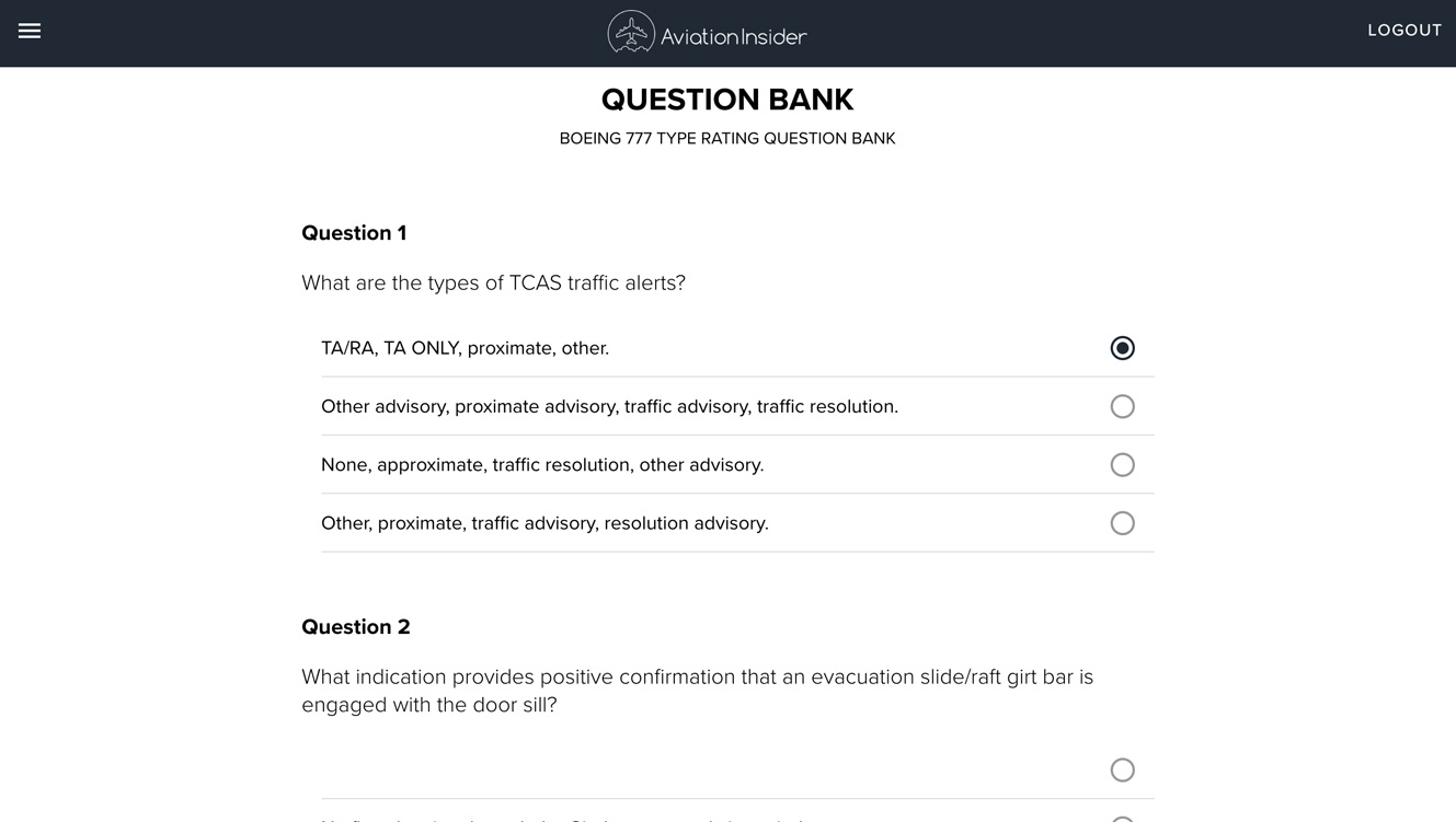 B777 Type Rating Question BankImage Id:152360