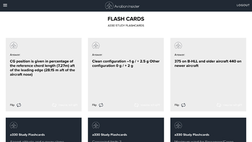 STUDY FLASHCARDS AIRBUS A330 STUDY FLASHCARDSImage Id:153441