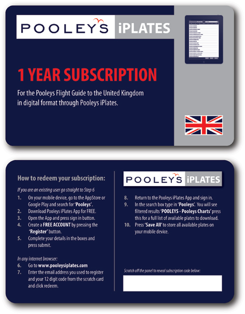 Image 0 of Pooleys UK iPlates 1 Year Subscription Card