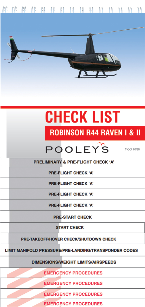 Robinson R44 Raven I & II Checklist