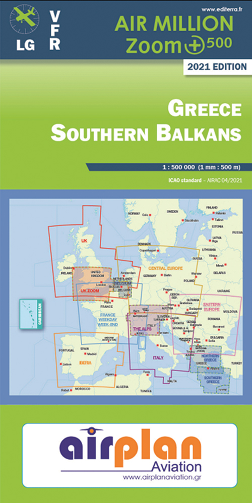Air Million Zoom Edition 2021 – 1:500 000 Greece, Southern Balkans (Chart 2/2)