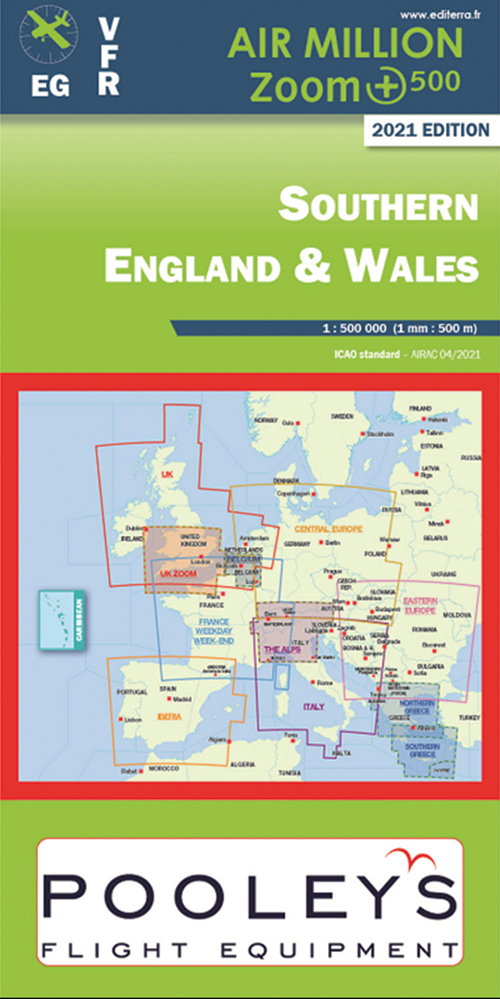 Air Million Zoom Edition 2021 – 1:500 000 Southern England & Wales