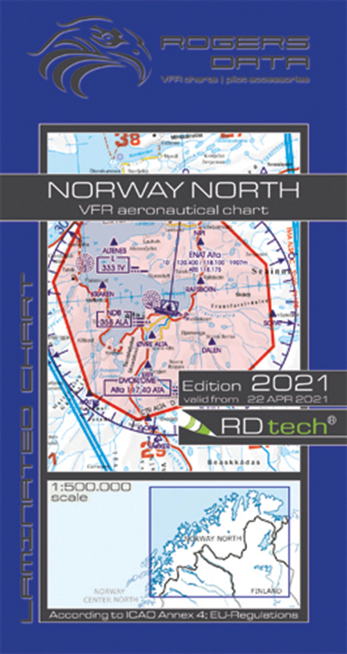 2021 Norway North VFR Chart 1:500 000 - Rogersdata