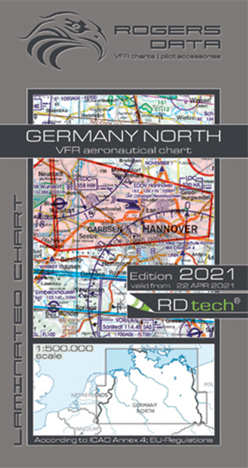 2021 Germany North VFR Chart 1:500 000 - Rogersdata