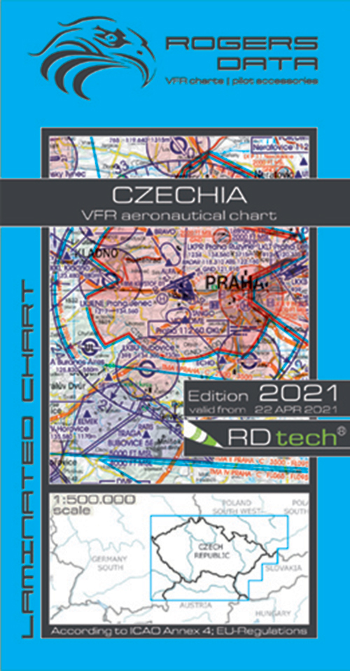 2021 Czech Republic VFR Chart 1:500 000 - Rogersdata
