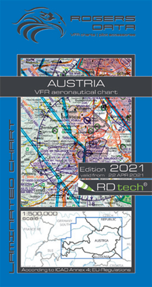 2021 Austria VFR Chart 1:500 000 - RogersdataImage Id:159336