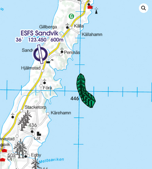 2023 Sweden South VFR Chart 1:500 000 - RogersdataImage Id:159417