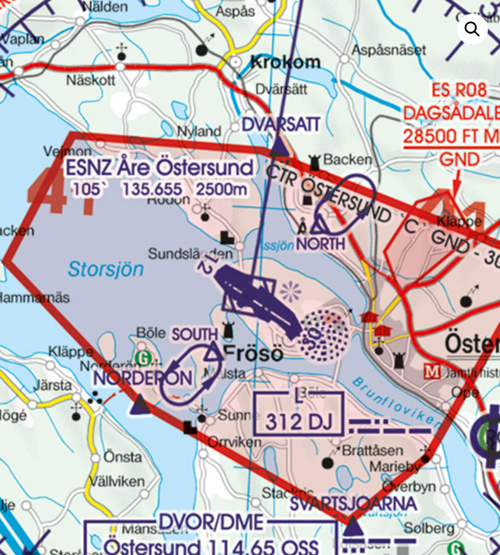 Image 4 of 2025 Sweden Center North VFR Chart 1:500 000 - Rogersdata (10 DAYS)