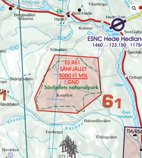 2023 Sweden Center South VFR Chart 1:500 000 - RogersdataImage Id:159419