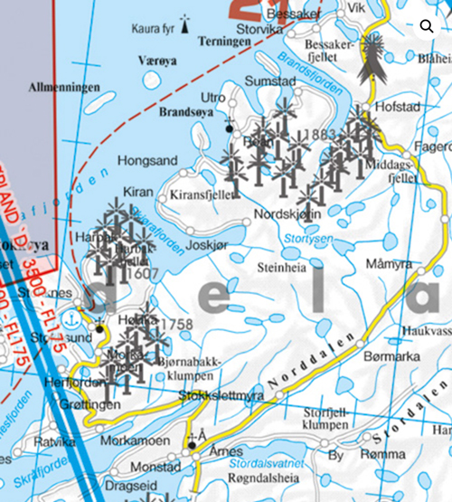 2023 Norway South VFR Chart 1:500 000 - RogersdataImage Id:159436