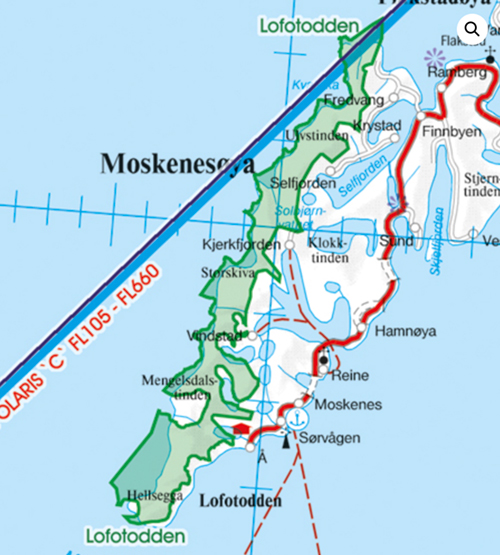 2023 Norway South VFR Chart 1:500 000 - RogersdataImage Id:159440