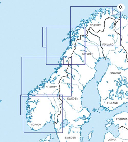 2023 Norway Center South VFR Chart 1:500 000 - RogersdataImage Id:159445