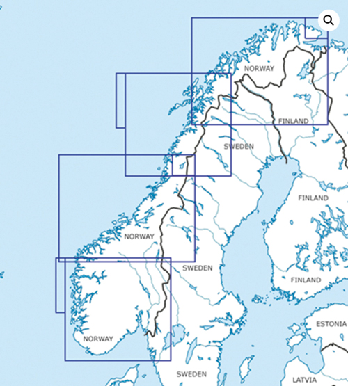 2023 Norway Center North VFR Chart 1:500 000 - RogersdataImage Id:159445