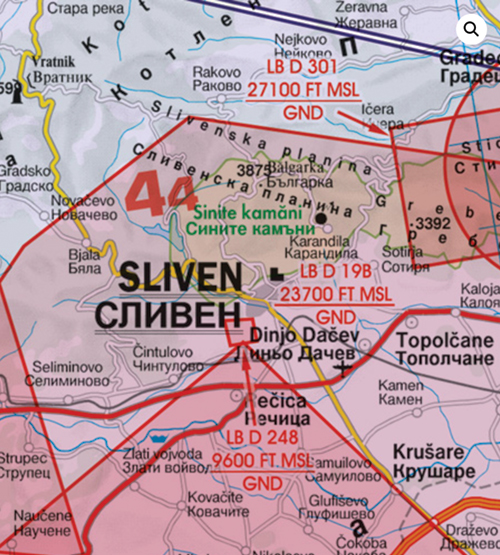 Image 3 of 2025 Bulgaria VFR Chart 1:500 000 - Rogersdata