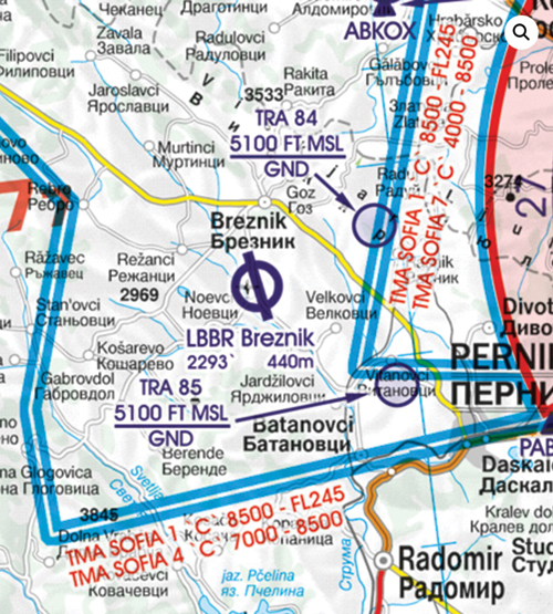 Image 6 of 2025 Bulgaria VFR Chart 1:500 000 - Rogersdata