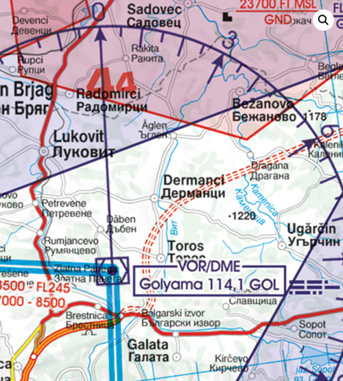 Image 12 of 2025 Bulgaria VFR Chart 1:500 000 - Rogersdata