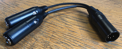 Headset Adaptor Cable - GA twin socket to Airbus 5 pin plug. (XLR 5)