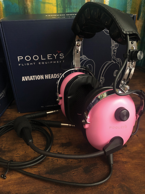 Image 2 of Pooleys Passive Pink Headset + FREE Headset Bag