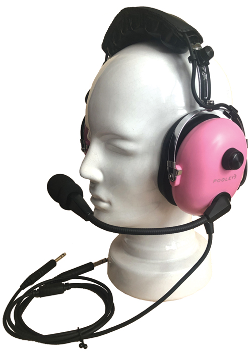Image 1 of Pooleys Passive Pink Headset + FREE Headset Bag