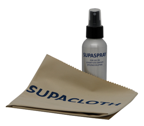 Image 1 of SupaSpray Lens Cockpit Cleaner and SupaCloth Microfibre Cloth