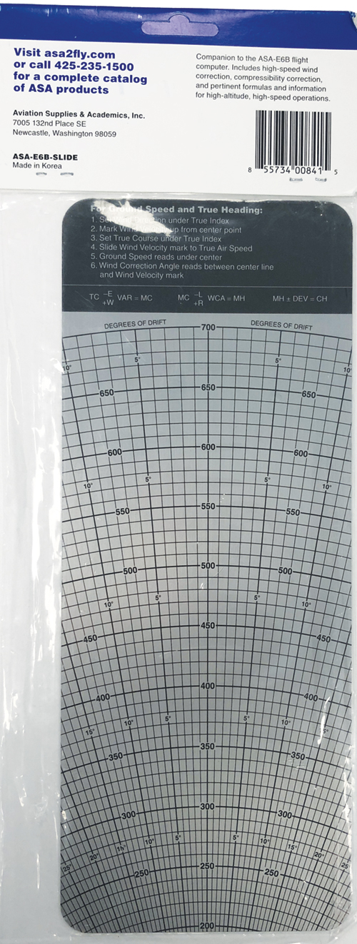 Image 1 of E6-B Flight Slide (Aluminium) - ASA
