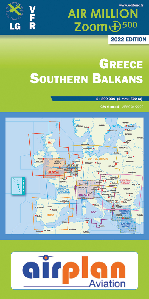 Pre-Order - Air Million Zoom Edition 2024 – 1:500 000 Greece, Southern Balkans (Chart 2/2)