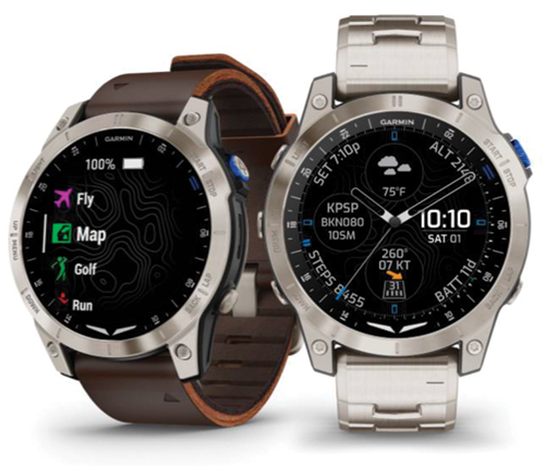 Garmin D2 Mach 1 – Aviator Smartwatch with Oxford Brown Leather BandImage Id:169052