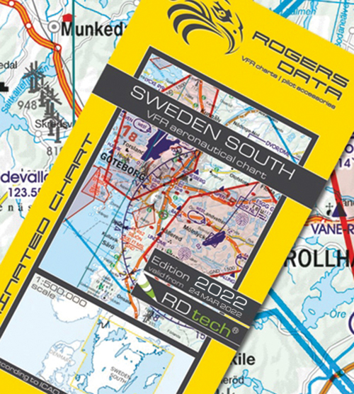 2022 Sweden South VFR Chart 1:500 000 - RogersdataImage Id:169514