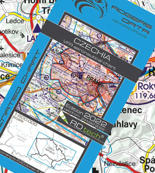 2022 Czech Republic VFR Chart 1:500 000 - Rogersdata