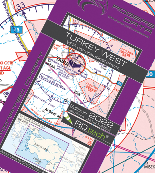 2022 Turkey West VFR Chart 1:1 000 000 - Rogersdata
