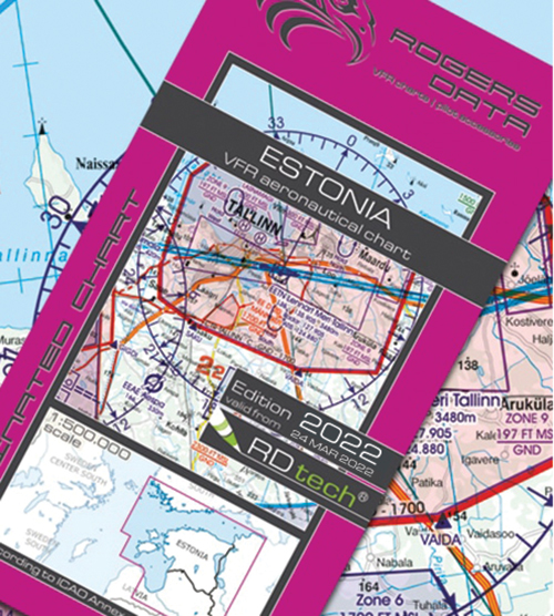 2022 Estonia VFR Chart 1:500 000 - Rogersdata