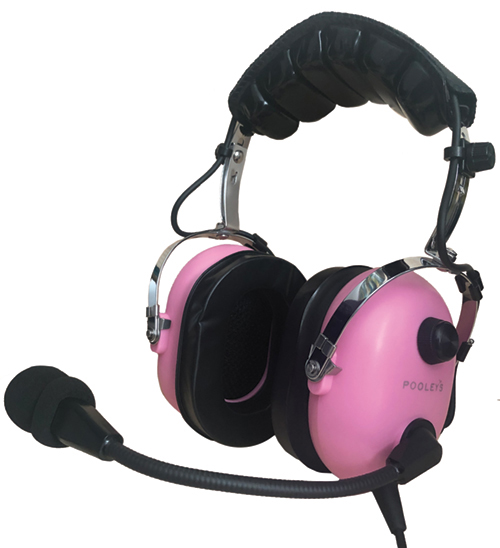Image 1 of Pooleys Passive Headset for Helicopter Pilots + FREE Headset Bag