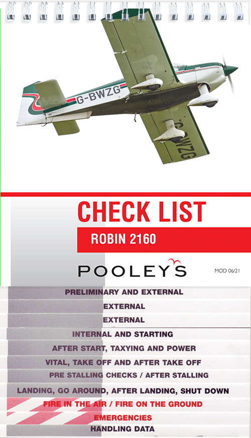 Robin 2160 / DR400-108, 125, 140, 160, 180 Checklist - Pooleys