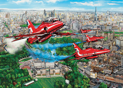 Image 0 of Reds over London, Jigsaw Puzzle (1000 pieces)