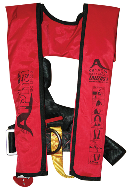 Image 0 of Alpha Inflatable Lifejacket - red (170N, ISO 12402-3)