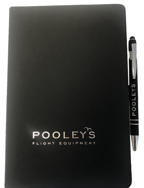 Image 2 of Pooleys Black Notebook and Pen