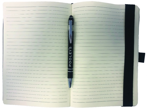 Pooleys notebook open