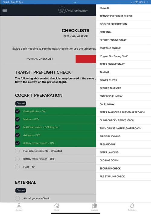 Image 3 of PIPER PA44 SEMINOLE AIRCRAFT CHECKLIST