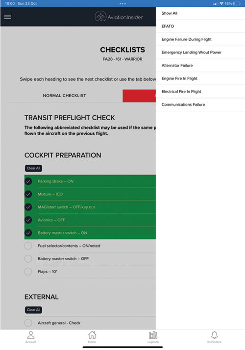 Image 4 of PIPER PA44 SEMINOLE AIRCRAFT CHECKLIST