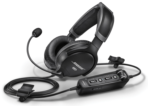 Bose A30 Headset with Airbus XLR5 Plug, Non-Bluetooth, High Impedance and Straight Cable (857641-2170)Image Id:178539