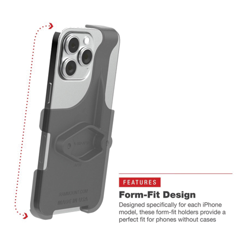 RAM® Form-Fit Holder for Apple iPhone 13, 13 Pro, 14 & 14 ProImage Id:179041
