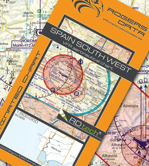 Image 0 of 2025 Spain VFR Charts 1:500 000 - Rogersdata ICH563/ICH564/ICH566/ICH576