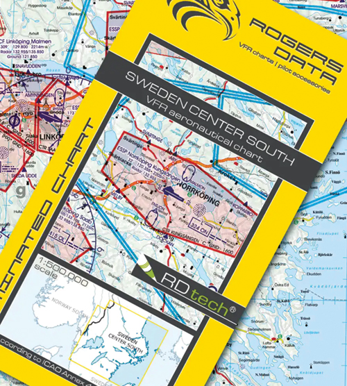 2023 Sweden Center South VFR Chart 1:500 000 - RogersdataImage Id:179183