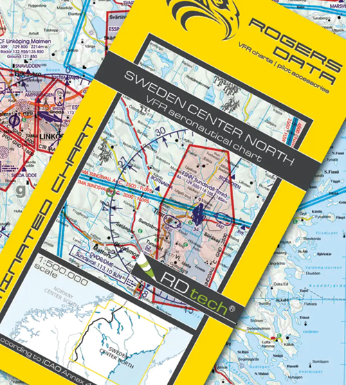 2023 Sweden Center North VFR Chart 1:500 000 - Rogersdata