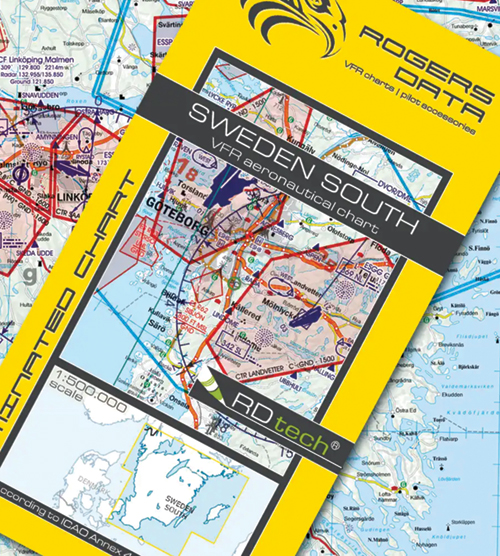 2023 Sweden South VFR Chart 1:500 000 - RogersdataImage Id:179185