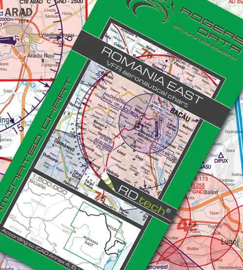 2023 Romania East VFR Chart 1:500 000 - RogersdataImage Id:179188